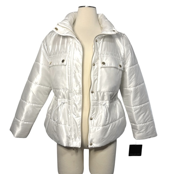 Marc New York Andrew Marc Women's Puffer Jacket Bright White - Size PM MSRP $109 - Picture 6 of 10